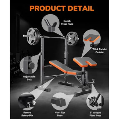 Multi-Function 6 in 1 Weight Bench Set.