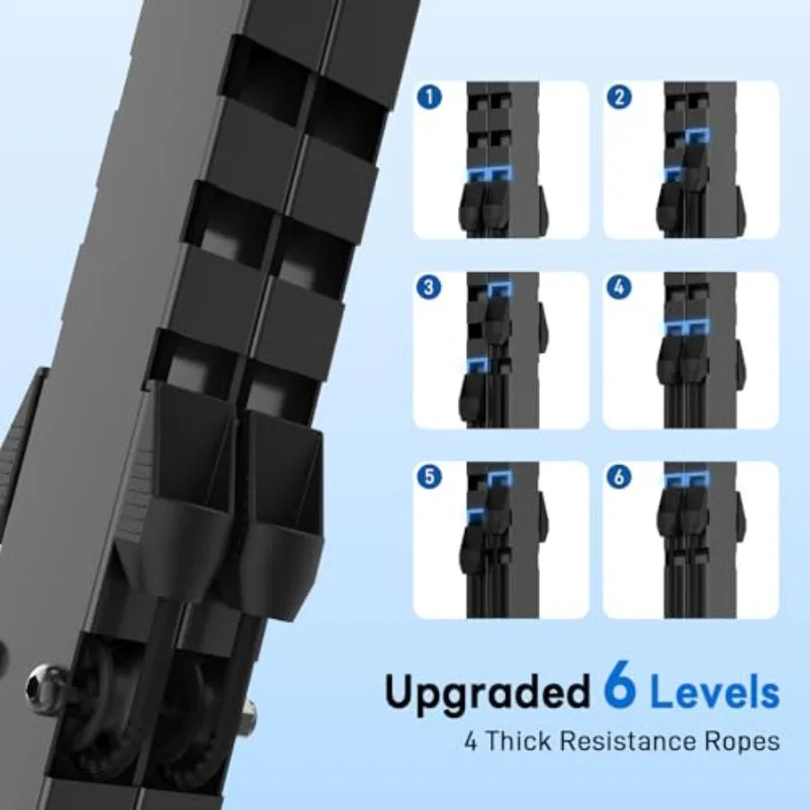 Foldable Stair Stepper with 6-Level Adjustable Resistance.