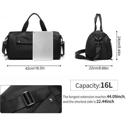 Gym Bag for Men & Women with Shoe & Wet Compartment.