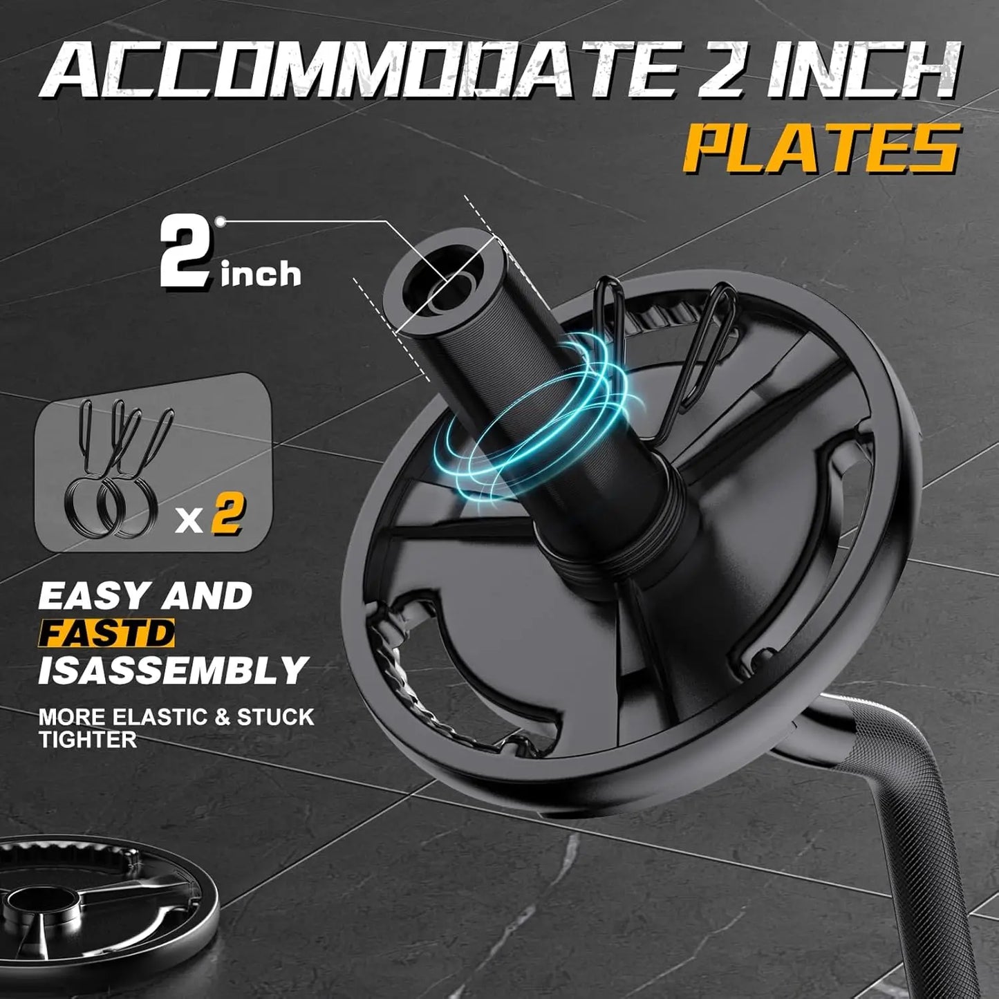 47" Curl Bar for Home Gym, Weight Lifting.