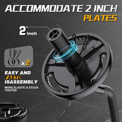47" Curl Bar for Home Gym, Weight Lifting.