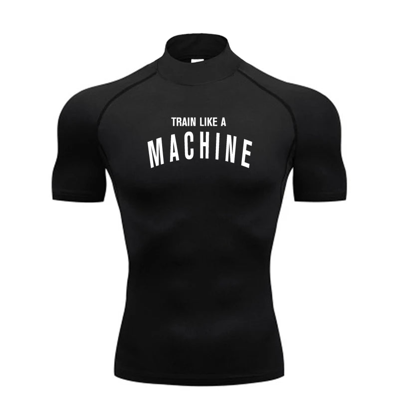 Train Like A Machine Gym Clothing Quick Dry Compression T Shirts