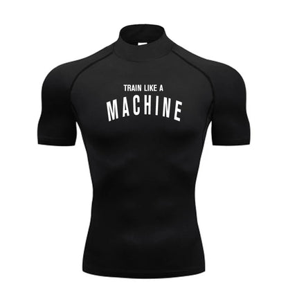 Train Like A Machine Gym Clothing Quick Dry Compression T Shirts