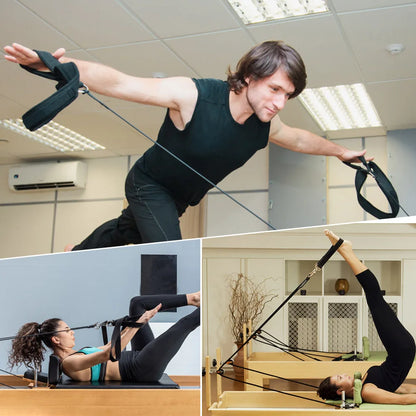 2Pcs Yoga Strap Pilates Cord with Adjustable Buckle Exercise for Home Gym Workout