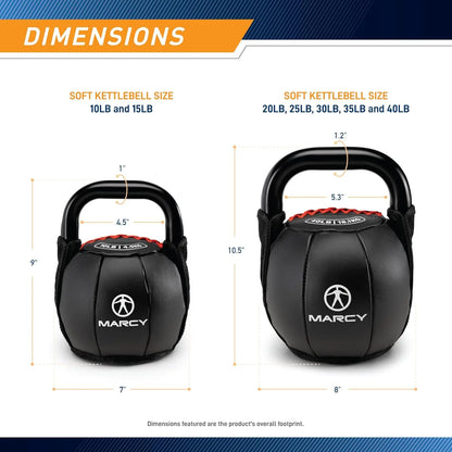 Soft Kettlebell with Handle for Weightlifting, 10-40 lbs