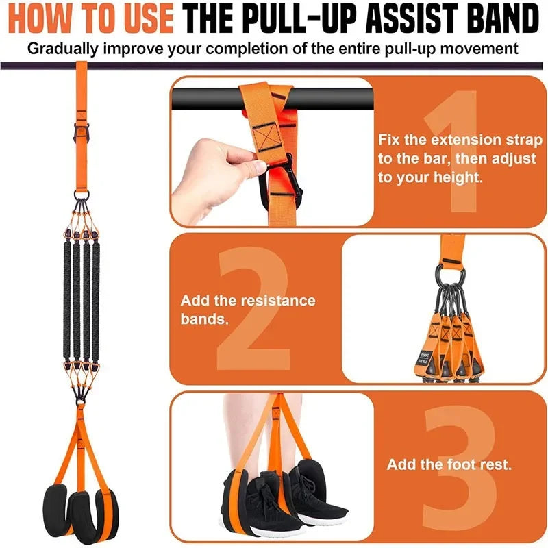 Pull Up Assistance Bands Set Resistance Strap.