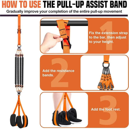 Pull Up Assistance Bands Set Resistance Strap.