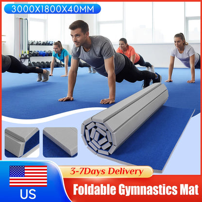 Grippy Surface Extra Thick Roll-Up Exercise Mat for Yoga Pilates Fitness.