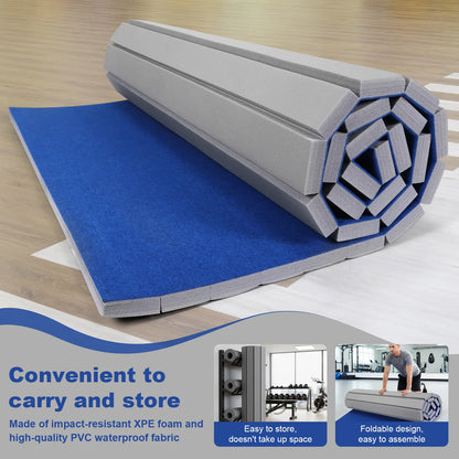Grippy Surface Extra Thick Roll-Up Exercise Mat for Yoga Pilates Fitness.