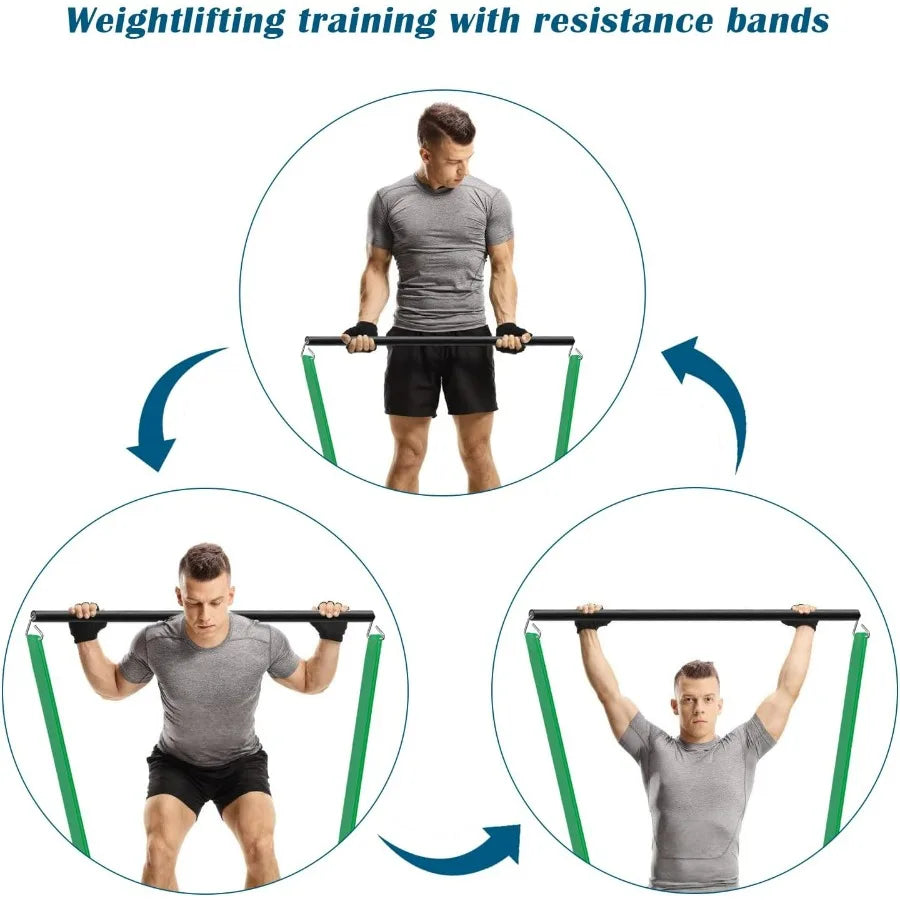 Portable Resistance Band Bar for Home Fitness.
