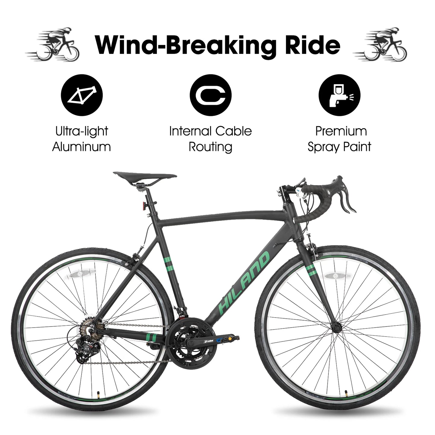 Aluminum Road Bike,Shimano 14 Speeds, 53/57cm Frame,