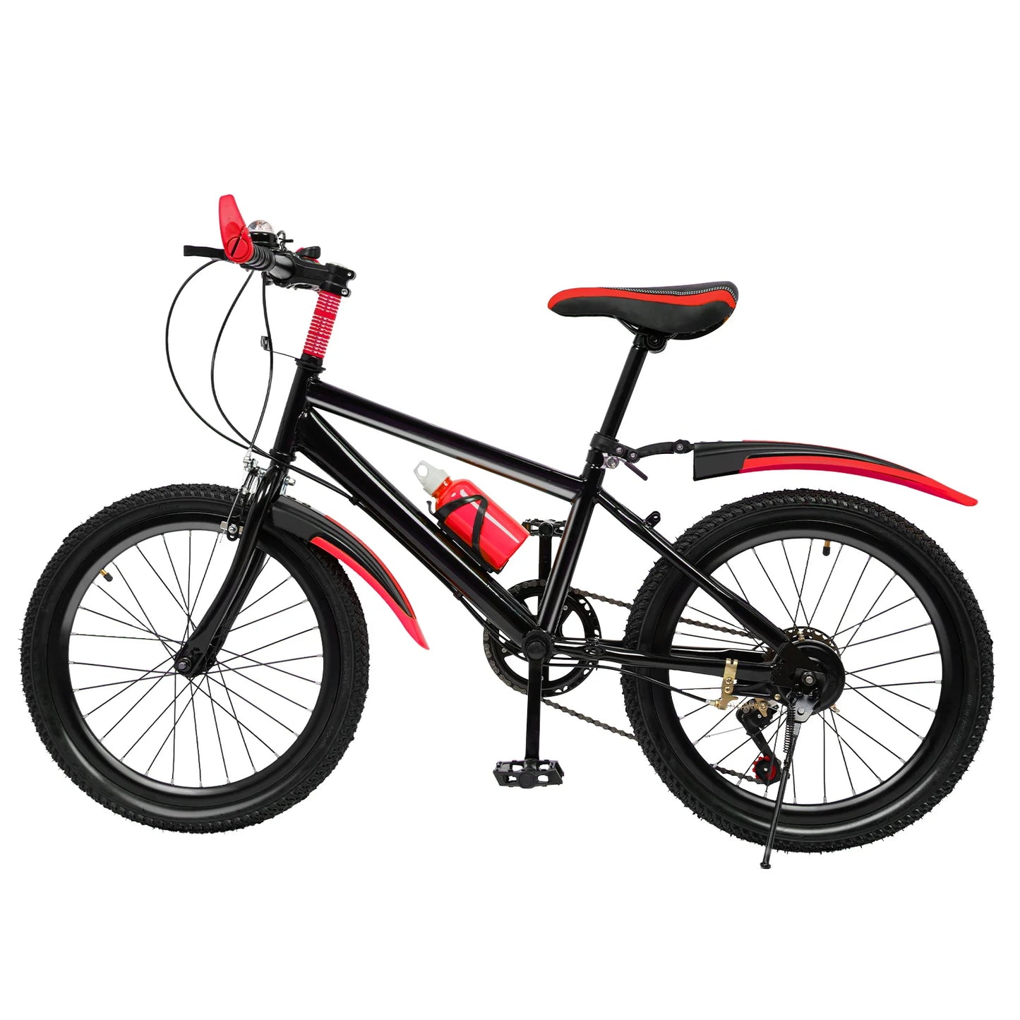 7 Speeds Mountain Bike Adjustable Height Kids Bicycle for Boys, Girls.
