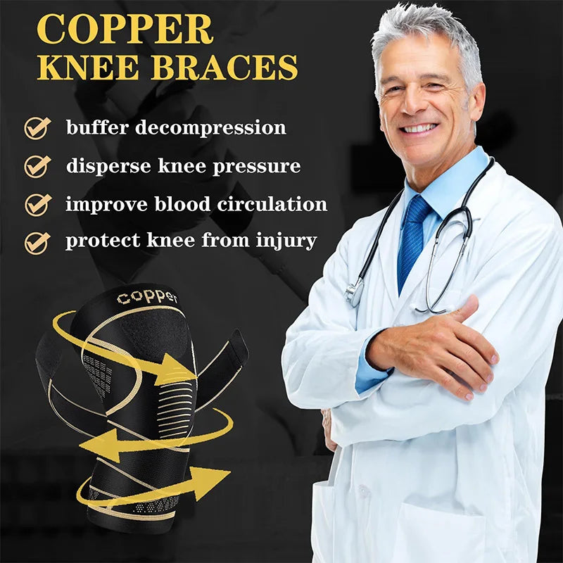 Copper Fiber Knee Brace.