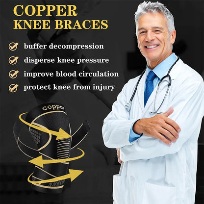 Copper Fiber Knee Brace.