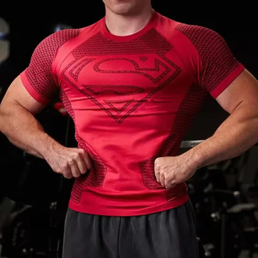 New style Men's High Elastic Quick Dry Sports T-Shirt Workout Breathable.