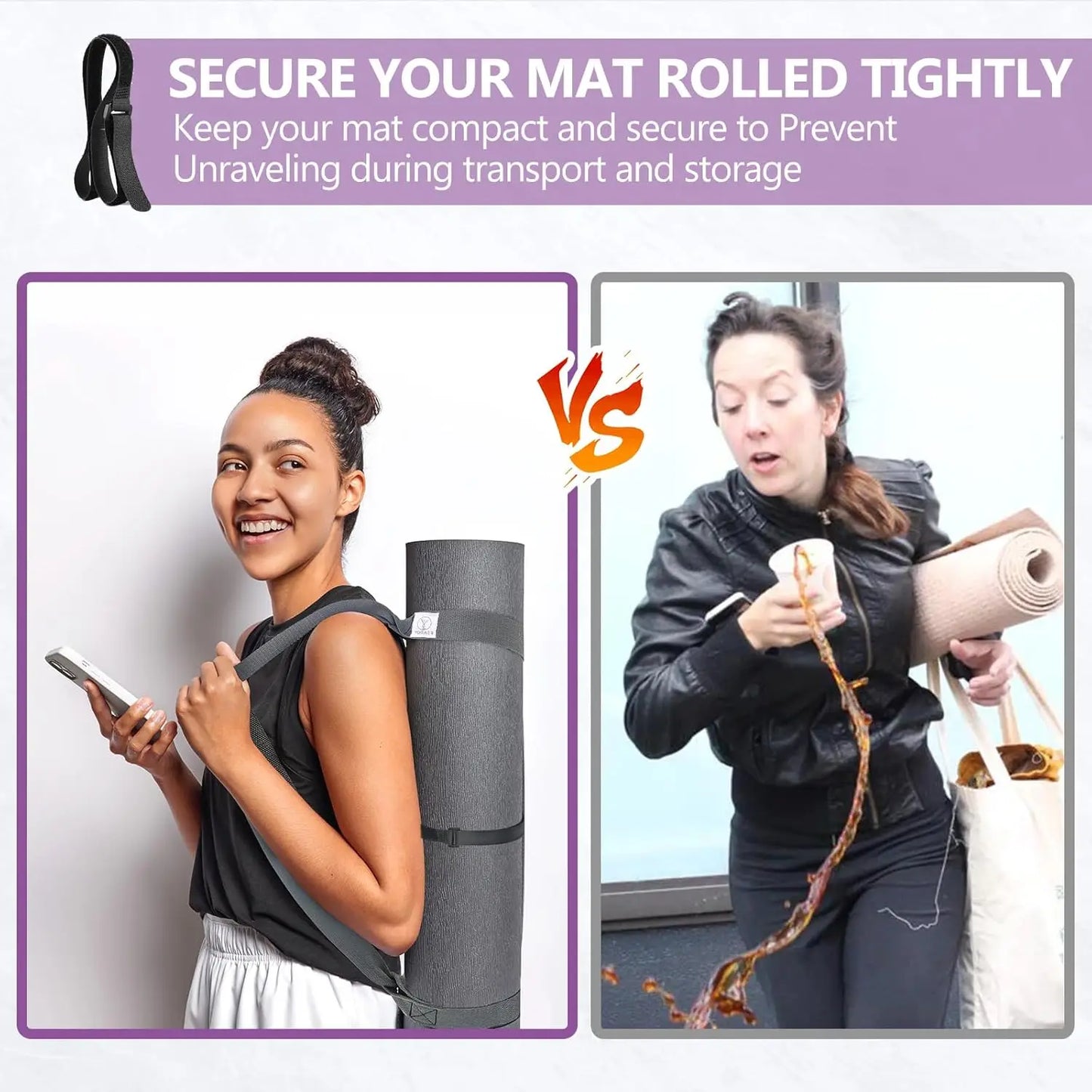 Adjustable Yoga Mat Carrier Strap.