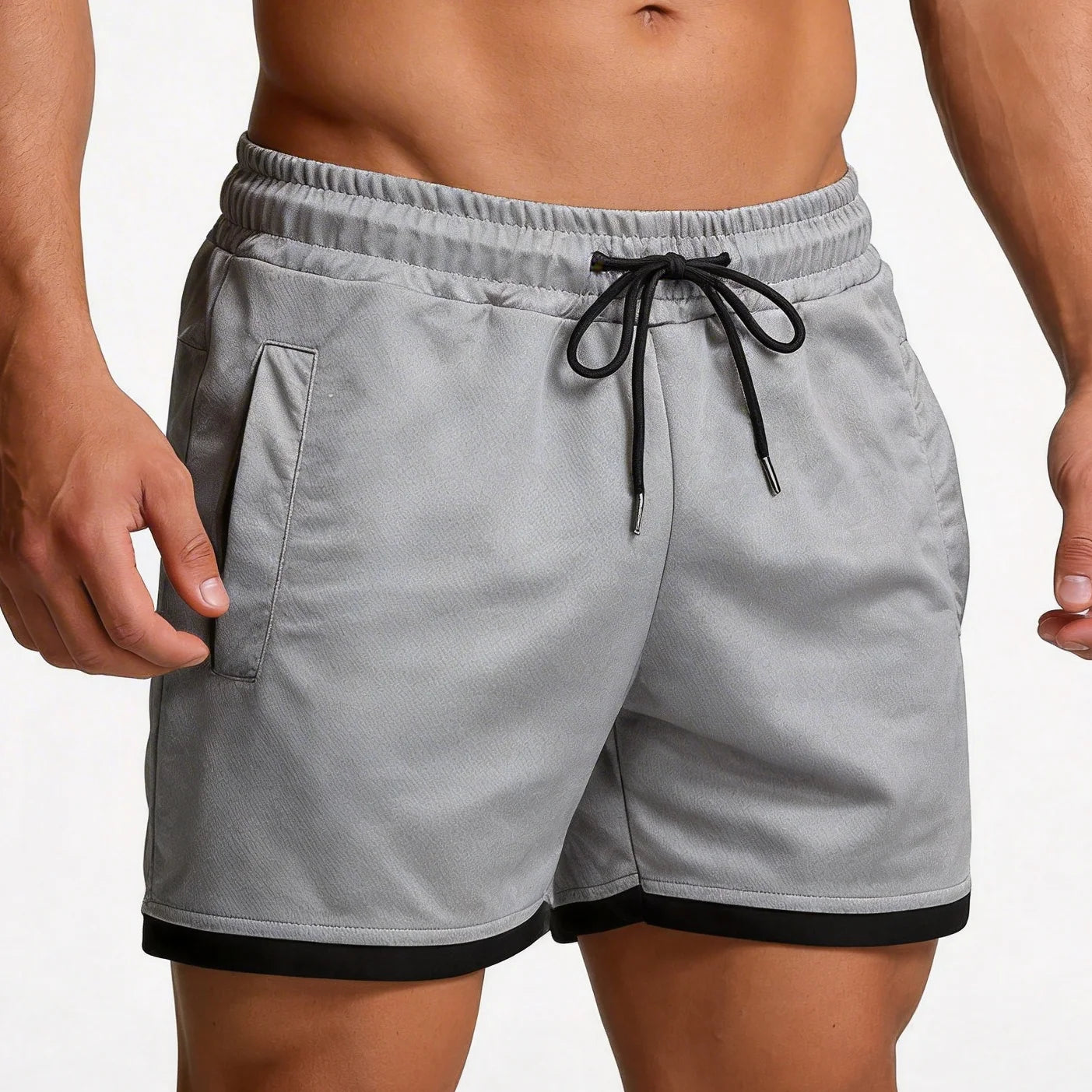 New men's running shorts, slim fit.