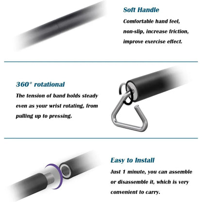 Portable Resistance Band Bar for Home Fitness.