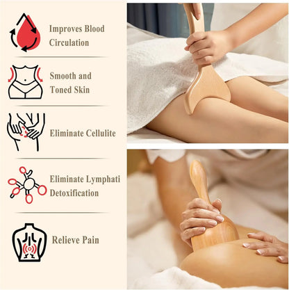 7-in-1 Wood Massage Tool for Lymphatic Drainage.
