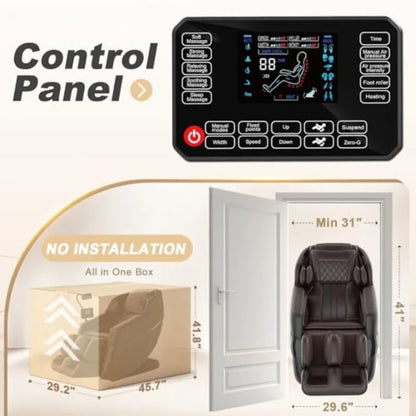 Zero Gravity Shiatsu Massage Chair Recliner with AI Control Body Scan.