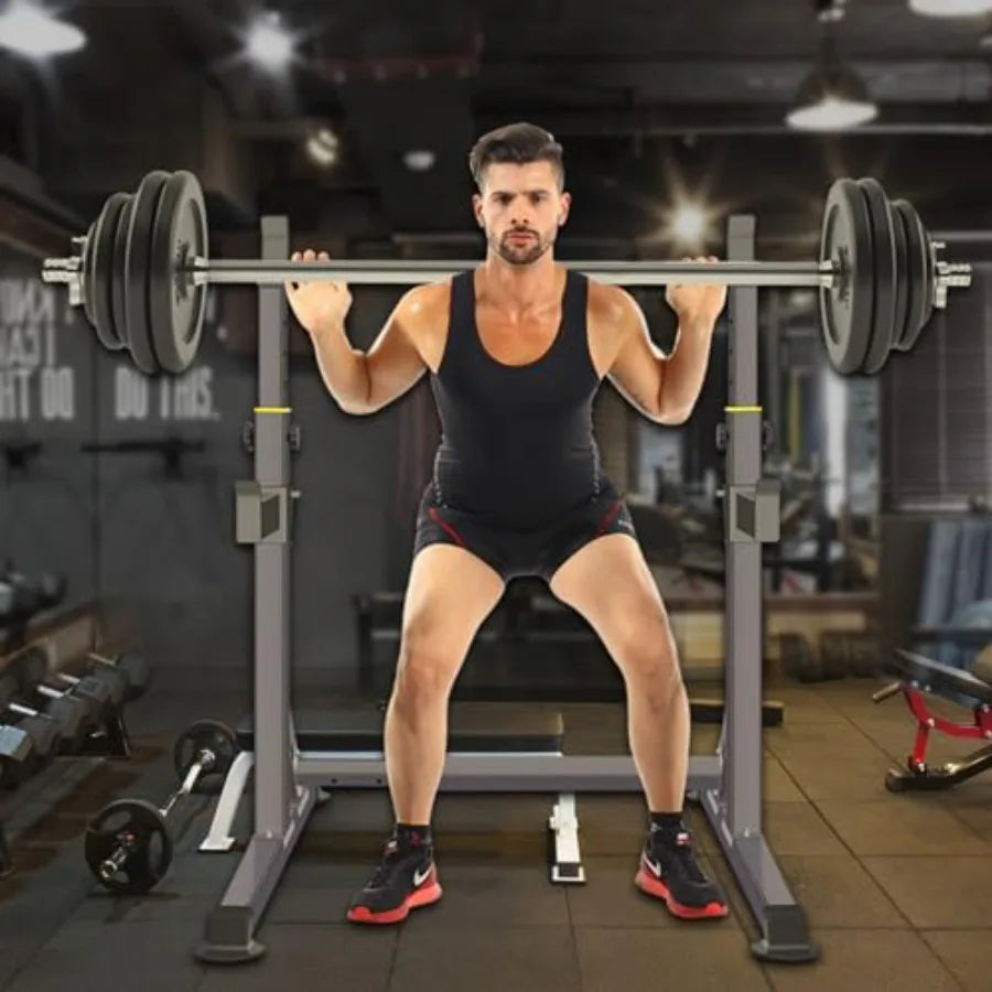 Adjustable Squat Rack Multi-Function Barbell Rack.