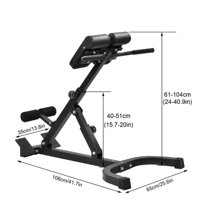 Folding Roman Chair Bench, Strength Training.