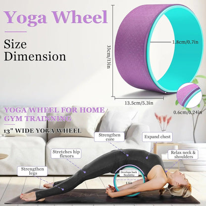 Complete Yoga Wheel Set with Blocks and Ball.