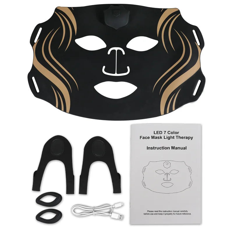 Facial Mask 7 Colors Photon Skin Therapy Mask Anti Aging.
