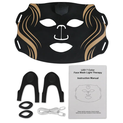 Facial Mask 7 Colors Photon Skin Therapy Mask Anti Aging.