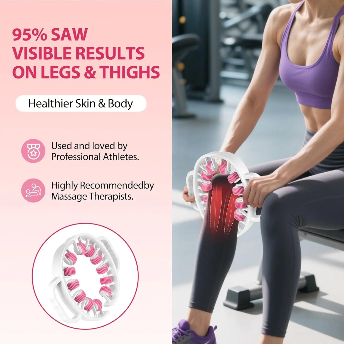 Massager Roller for Legs, Thighs, Calves - Deep Tissue Sculpting.
