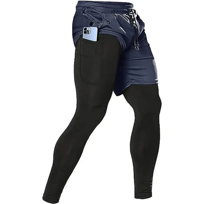 Men's Sport Pants 2 in1 Training Sportswear.
