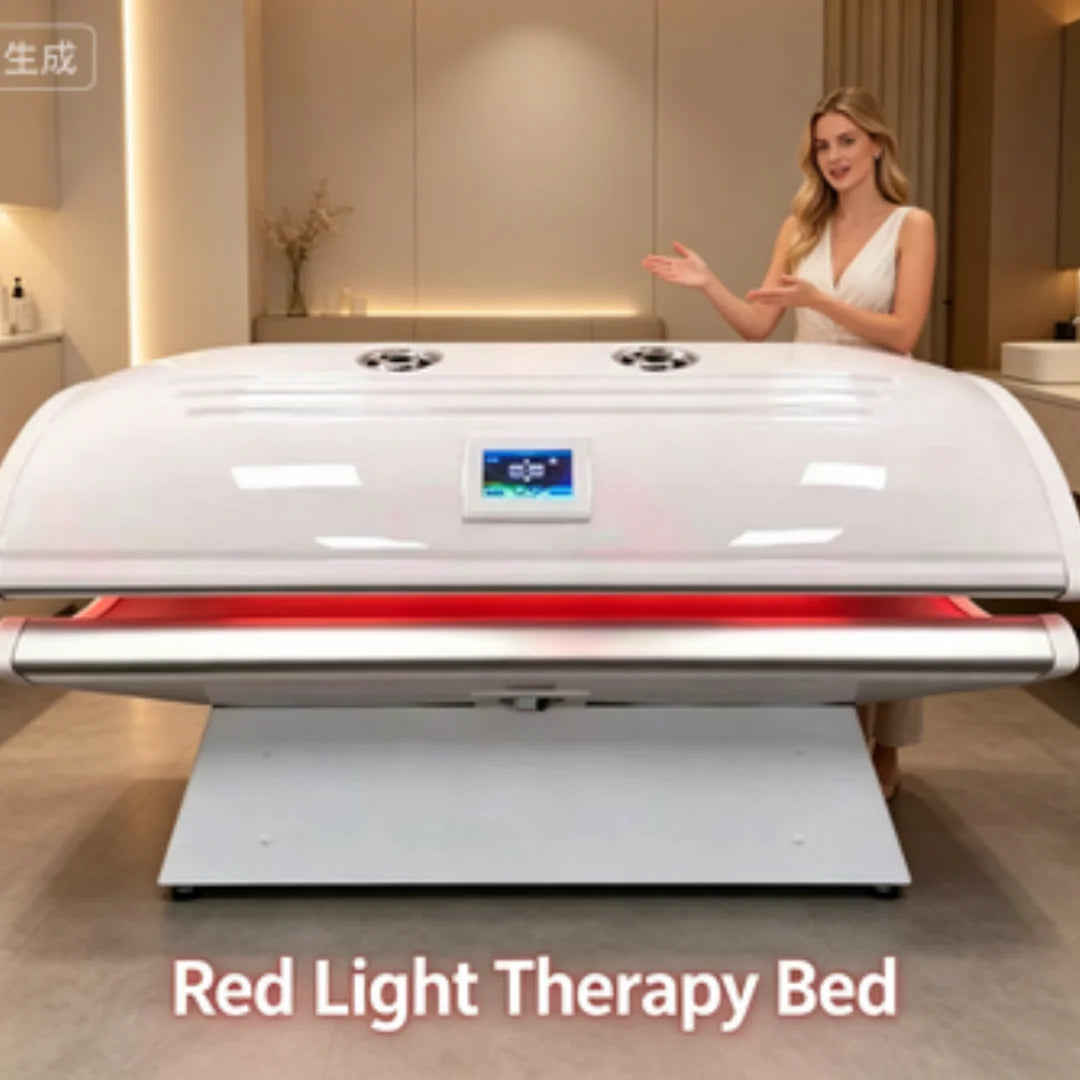 Red light therapy bed for beauty skin.