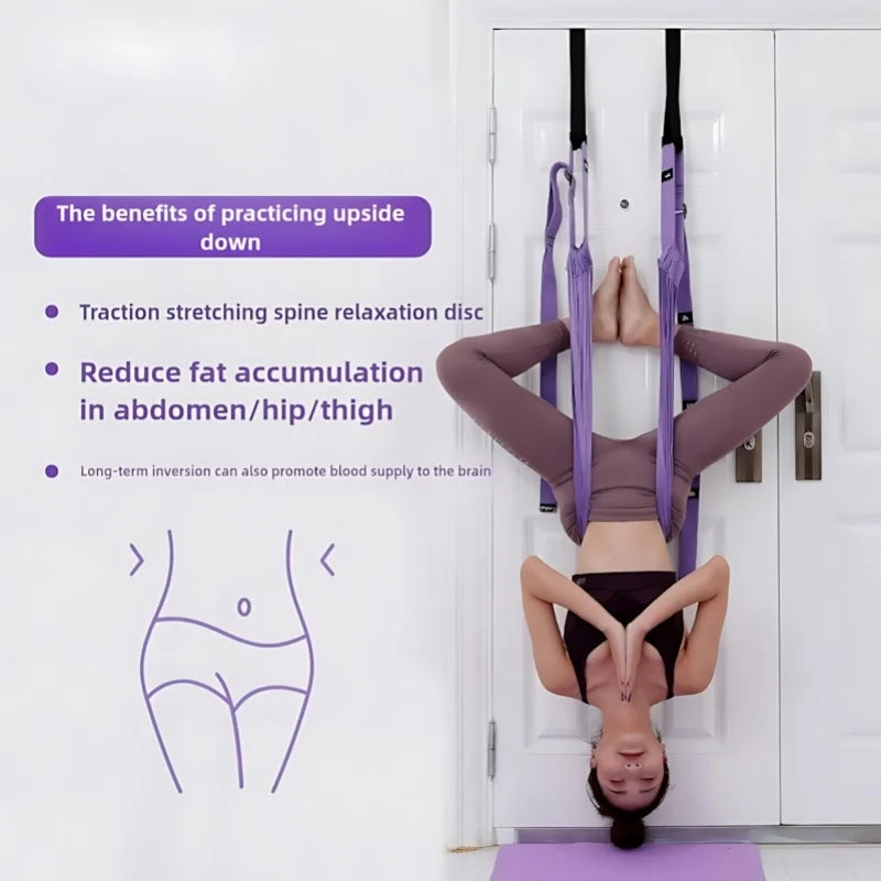 Purple Aerial Yoga Rope.