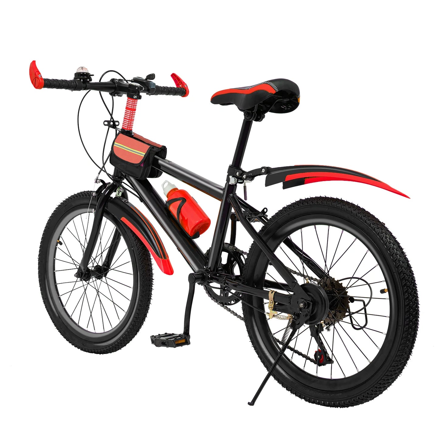 7 Speeds Mountain Bike Adjustable Height Kids Bicycle for Boys, Girls.