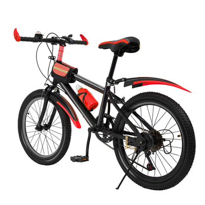 7 Speeds Mountain Bike Adjustable Height Kids Bicycle for Boys, Girls.