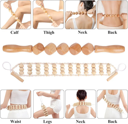 7-in-1 Wood Massage Tool for Lymphatic Drainage.