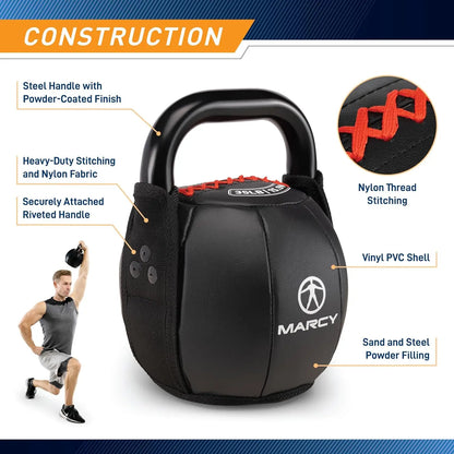 Soft Kettlebell with Handle for Weightlifting, 10-40 lbs