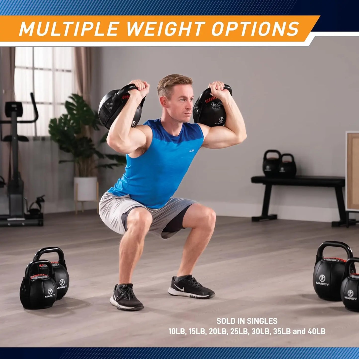 Soft Kettlebell with Handle for Weightlifting, 10-40 lbs
