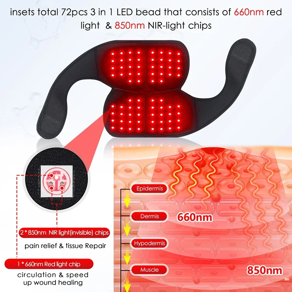Red Light Therapy Electric Heating Knee Massage Pad.