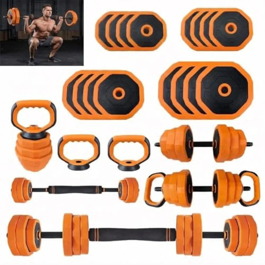 4 in 1 Dumbbells Set Used as Barbell Kettlebells Push Up Stand
