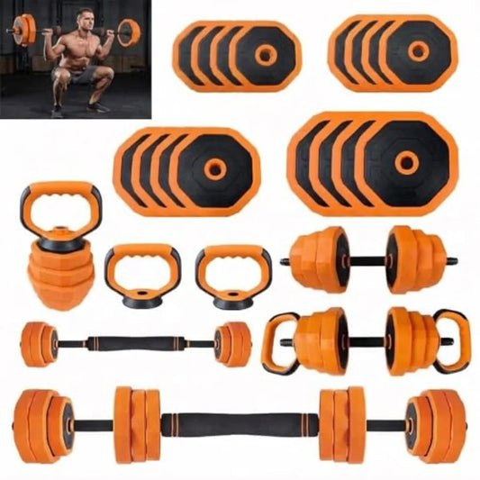 4 in 1 Dumbbells Set Used as Barbell Kettlebells Push Up Stand