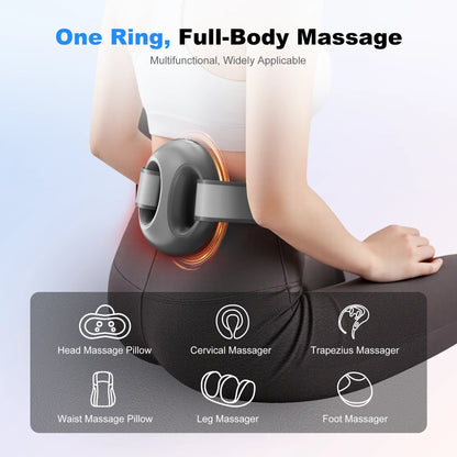 LEERCON Vibration Abdominal Massager Cordless Body Shaping 6 Levels 3 Modes for Waist Belly Leg Muscle Relaxation Fat Burning Massager
