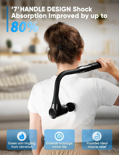 Deep Tissue Massage Gun with Extended Handle,