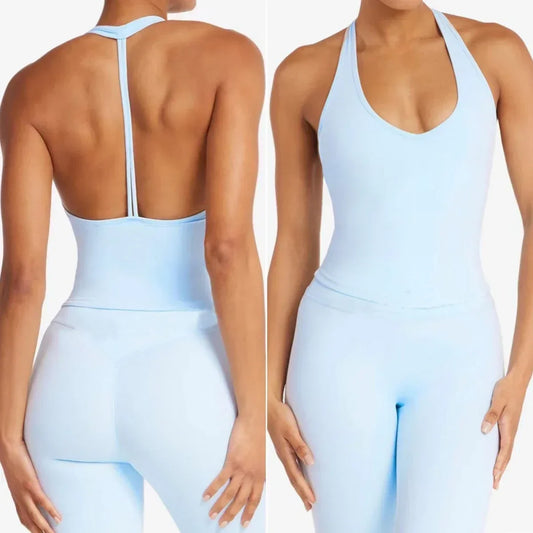halter fitness wear Yoga vest with chest pad.
