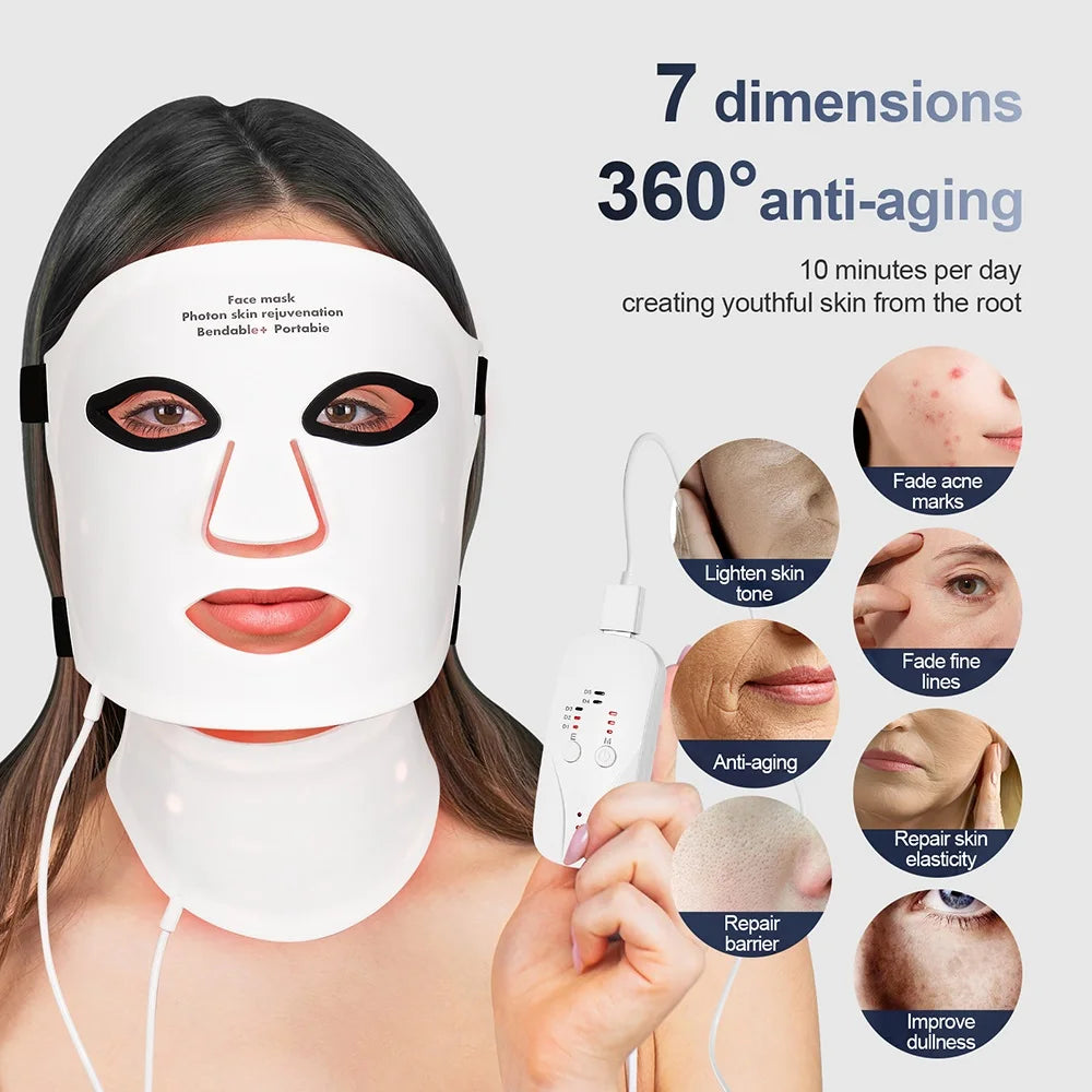 7 Colors LED Photon Red Light Infrared Therapy.