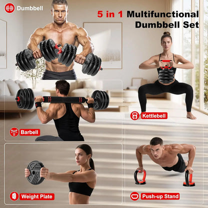 5-in-1 Adjustable Dumbbell Set.