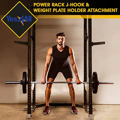 Power Rack J-Hooks Attachments Heavy Duty Barbell Holders.