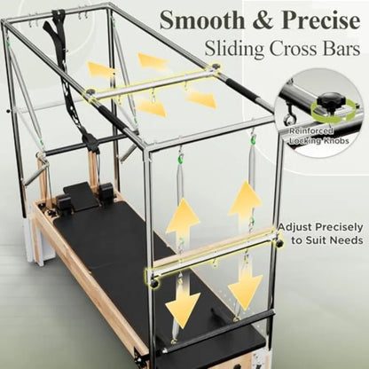 Reformer Machine with Cadillac Trapeze Table.