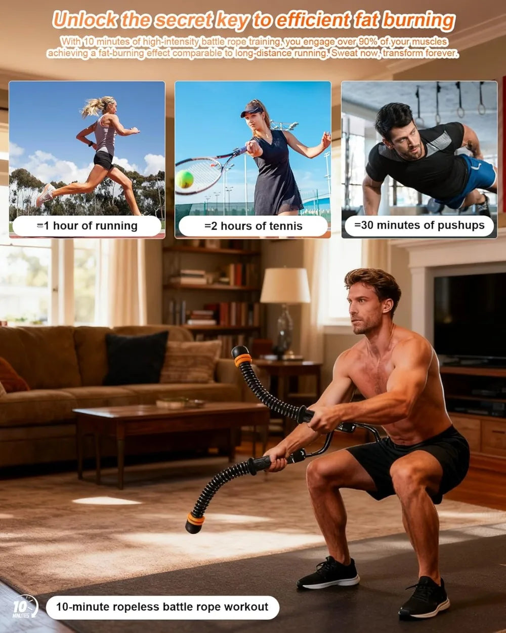 Adjustable Ropeless Battle Ropes.
