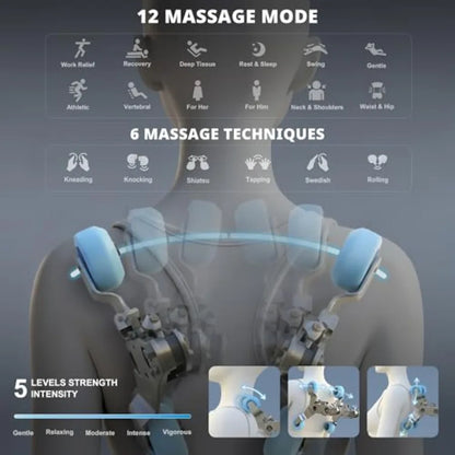 Full Body Zero Gravity Shiatsu Recliner. Wireless Charger Bluetooth